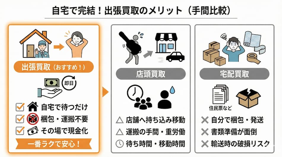 楽器の買取屋さん出張買取のメリット