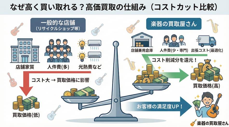 高価買取の仕組みの解説図解